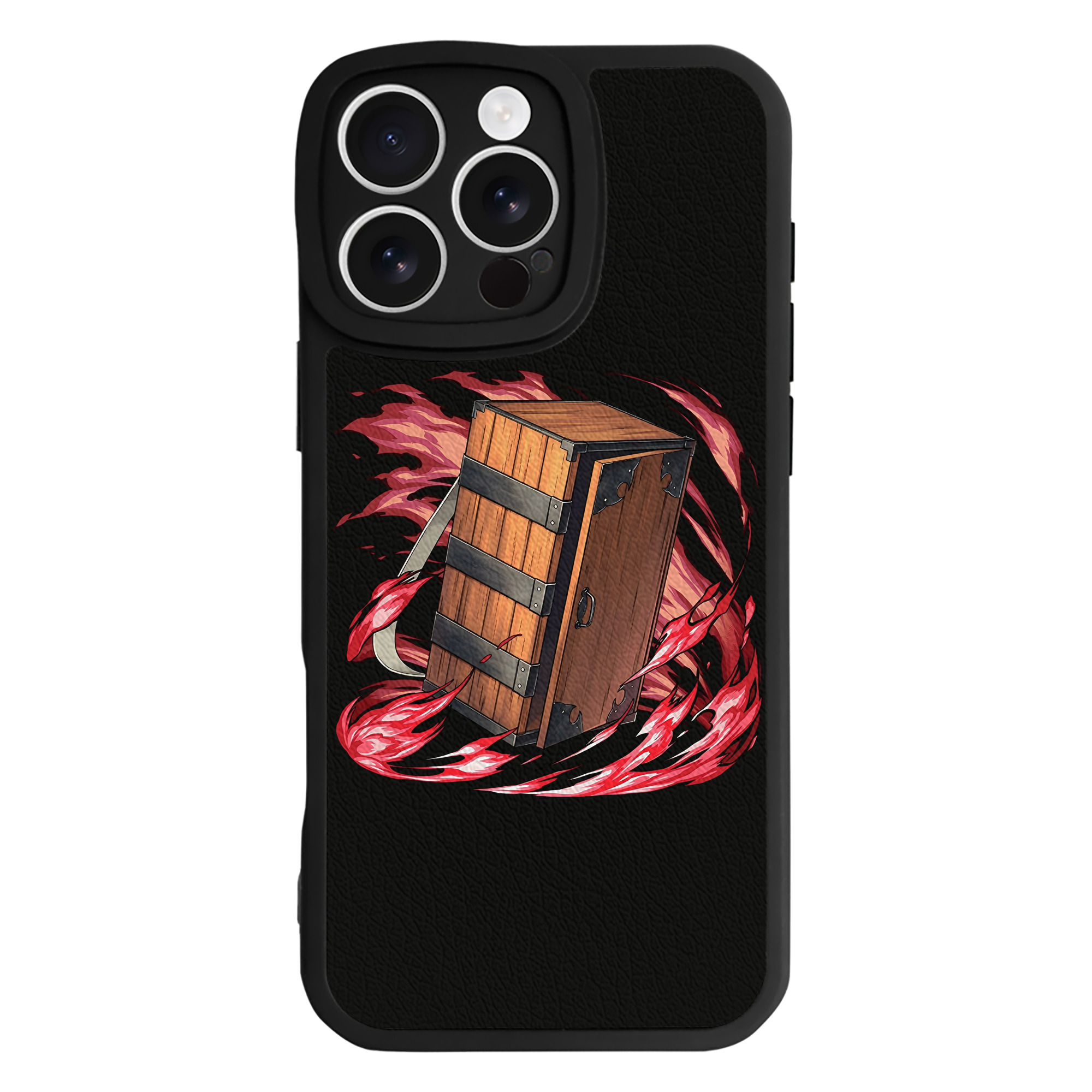 （画像用） 鬼滅の刃（きめつのやいば）竈門 禰󠄀豆子／かまど ねずこ Kamado Nezuko 【iPhone 16シリーズ対応】シリコンスマホケース（レザー調） 材質：シリコン